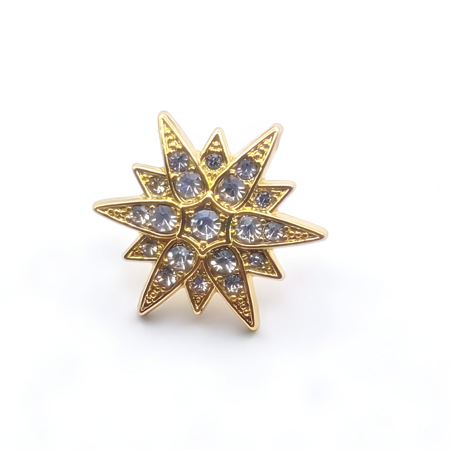 Men's Diamond Six-pointed Star Badge Badge Exquisite Brooch Boutonniere - Broochs- Brooch - Broochs -