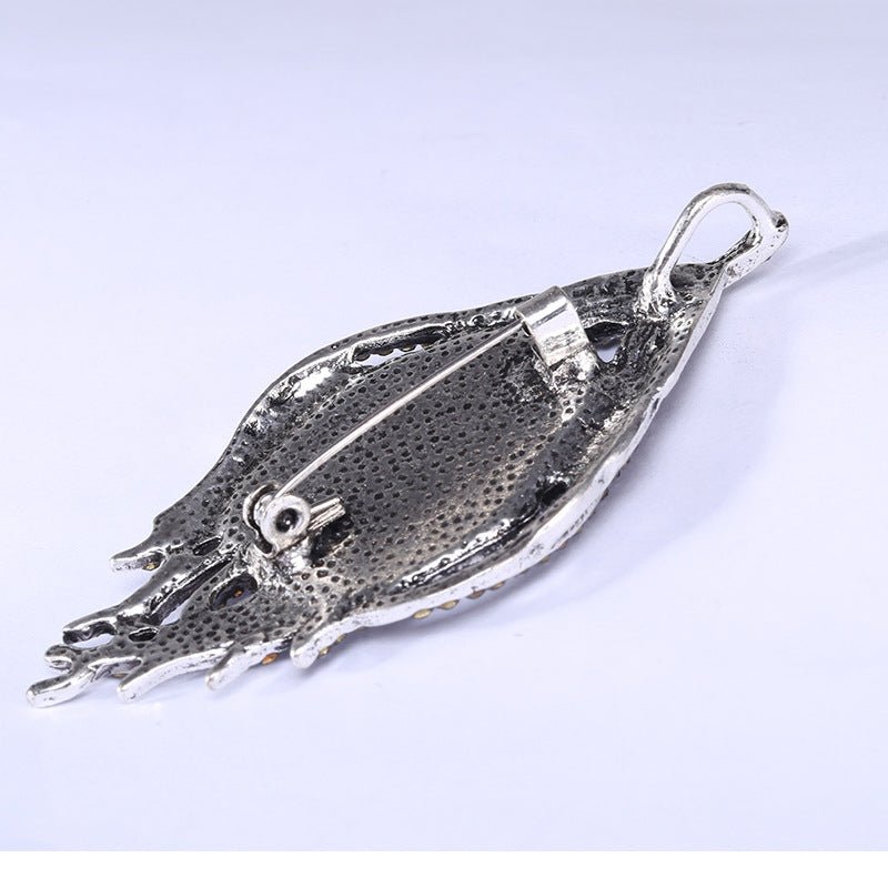 Natural abalone shell feather brooch - Broochs- Brooch - Broochs -
