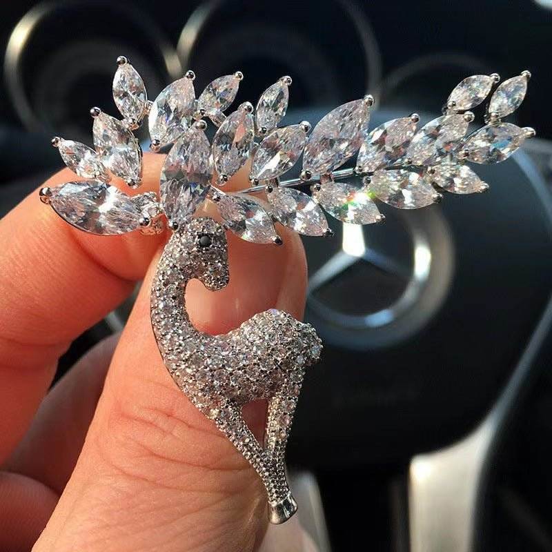 New Elk Brooch High Korean Corsage Niche Christmas Pin - Broochs- Brooch - Broochs -