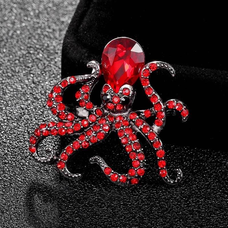 Octopus brooch - Broochs- Brooch - Broochs -