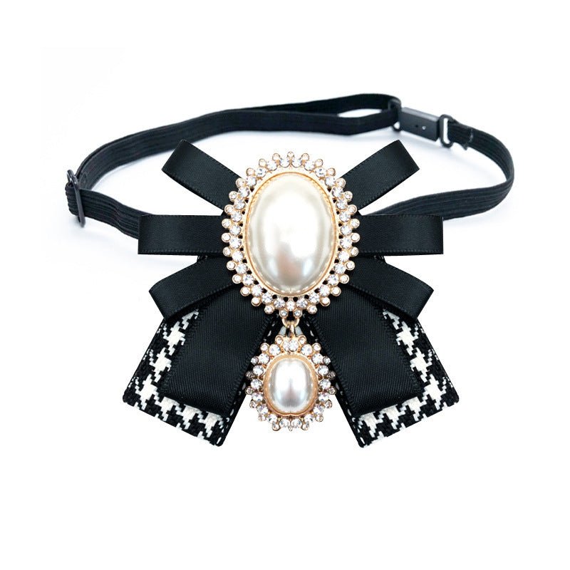 Pearl Bowknot Cloth Brooch - Broochs- Brooch - Broochs -