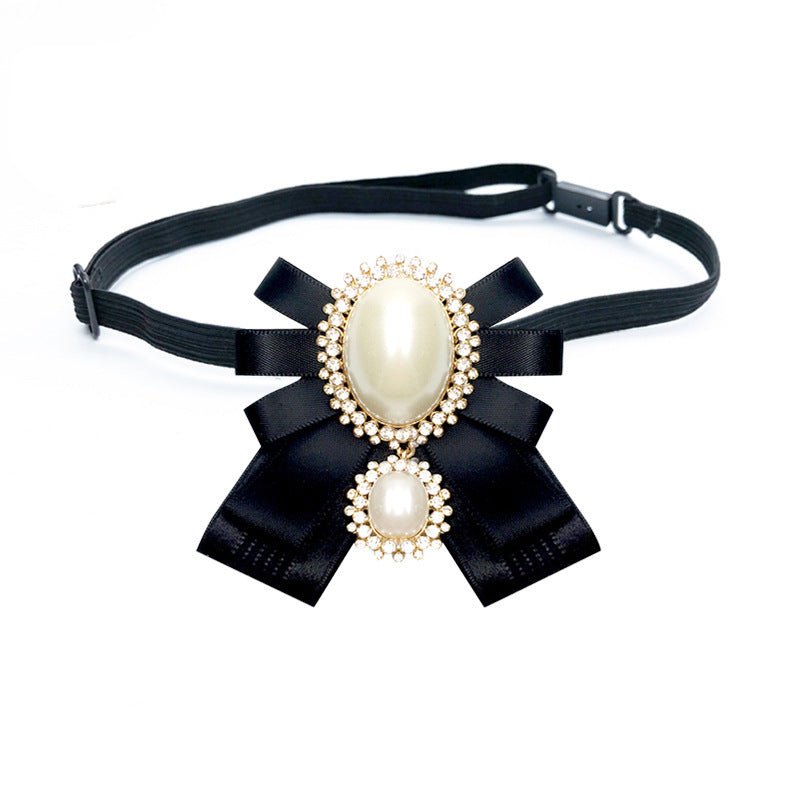 Pearl Bowknot Cloth Brooch - Broochs- Brooch - Broochs -