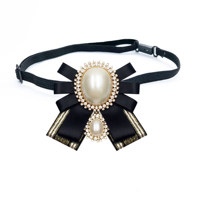 Pearl Bowknot Cloth Brooch - Broochs- Brooch - Broochs -