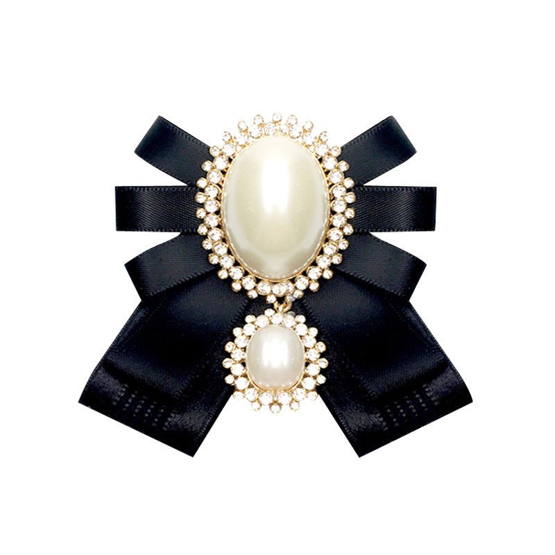 Pearl Bowknot Cloth Brooch - Broochs- Brooch - Broochs -