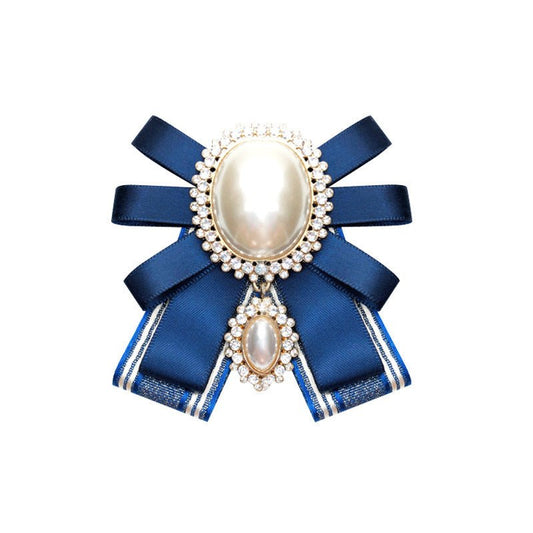 Pearl Bowknot Cloth Brooch - Broochs- Brooch - Broochs -