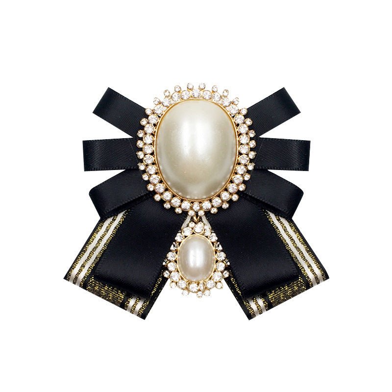 Pearl Bowknot Cloth Brooch - Broochs- Brooch - Broochs -