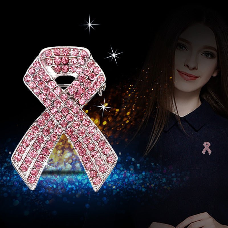 Pink ribbon brooch - Broochs- Brooch - Broochs -