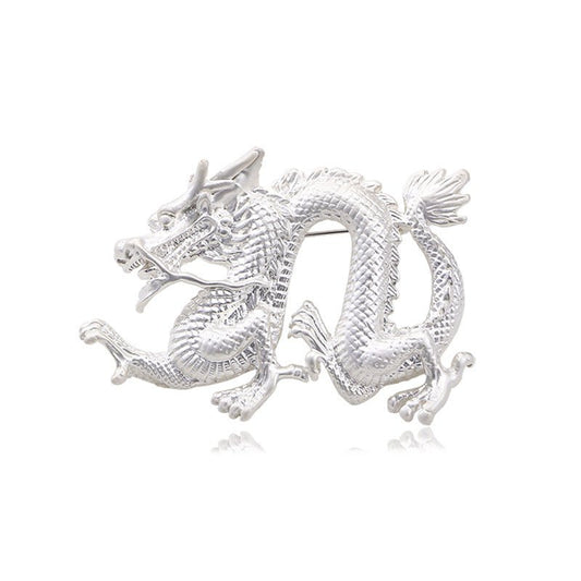 Retro Oil Dripping Cartoon Flying Dragon Shape Brooch For Men - Broochs- Brooch - Broochs -