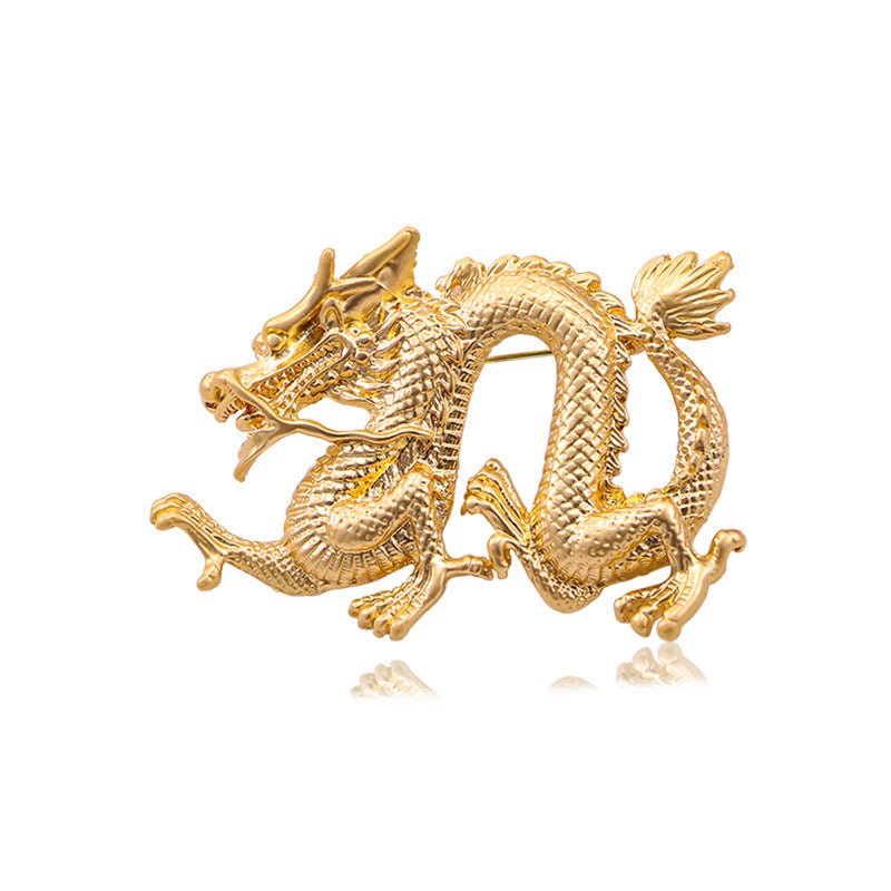 Retro Oil Dripping Cartoon Flying Dragon Shape Brooch For Men - Broochs- Brooch - Broochs -
