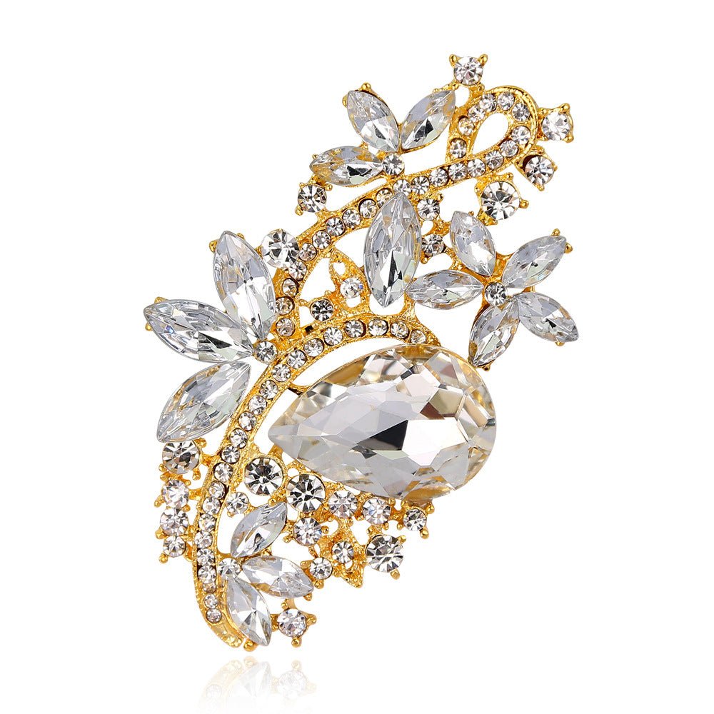 Rhinestone Brooch Acrylic Glass Brooch Pin Clothing Brooch - Broochs- Brooch - Broochs -