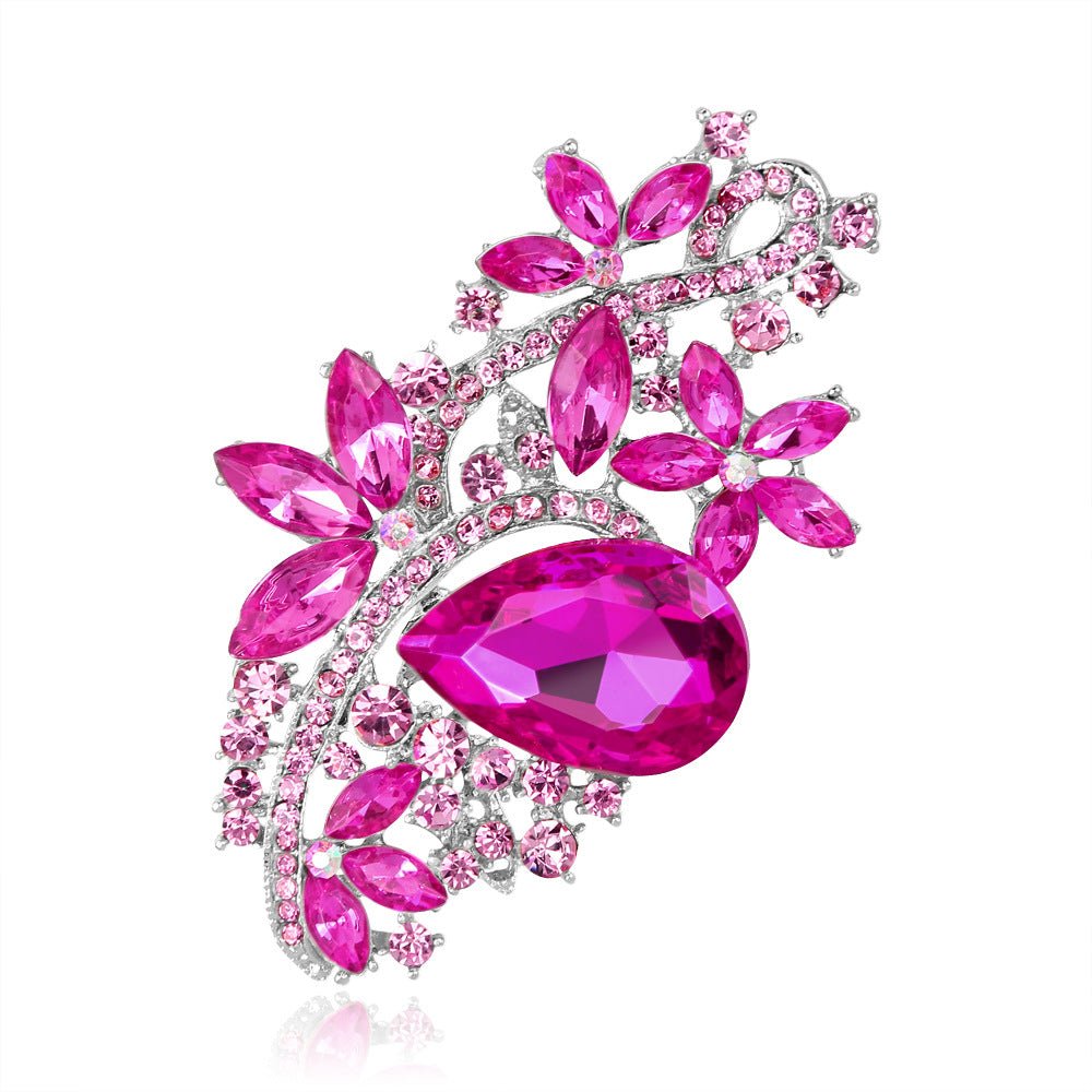 Rhinestone Brooch Acrylic Glass Brooch Pin Clothing Brooch - Broochs- Brooch - Broochs -