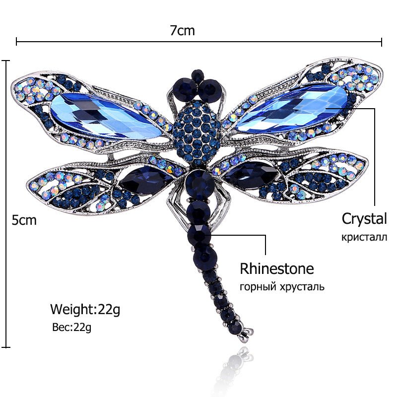Rhinestone dragonfly brooch - Broochs- Brooch - Broochs -