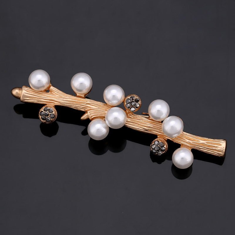 Rhinestone Pearl Brooch Pin - Broochs- Brooch - Broochs -