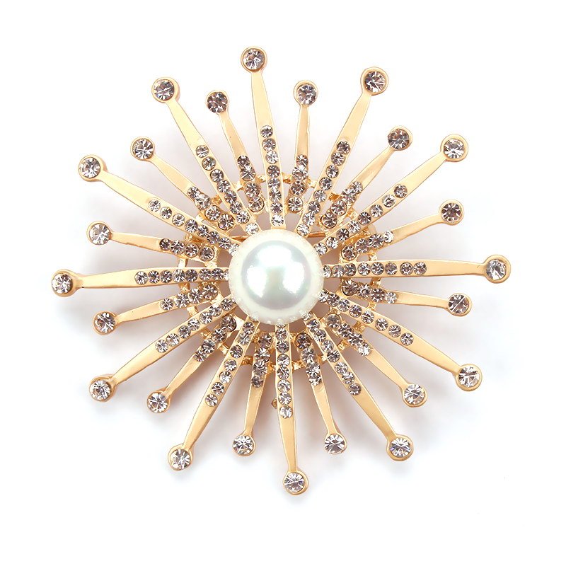 Rhinestone Pearl Brooch Pin - Broochs- Brooch - Broochs -