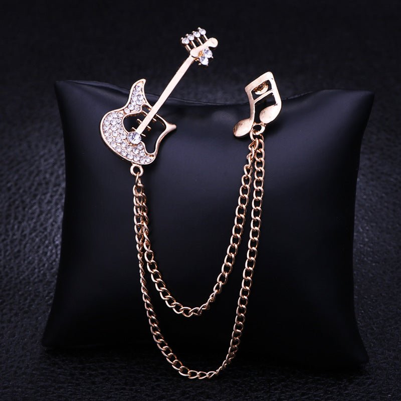 Rhinestone Tassel Retro Suit Accessories Brooch - Broochs- Brooch - Broochs -