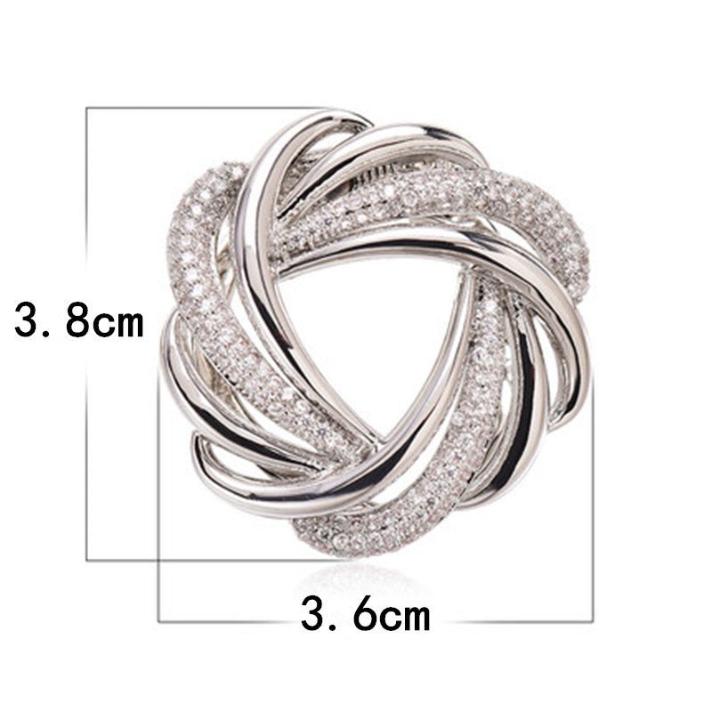 Sewless Fixed Clothing Corner Skirt Skirt Temperament Elegant Brooch Pin Button - Broochs- Brooch - Broochs -