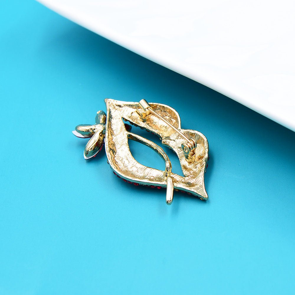 Sexy Temptation Red Lips Brooch Temperament Clothing Ladies Personality Small Suit Dress Pin - Broochs- Brooch - Broochs -