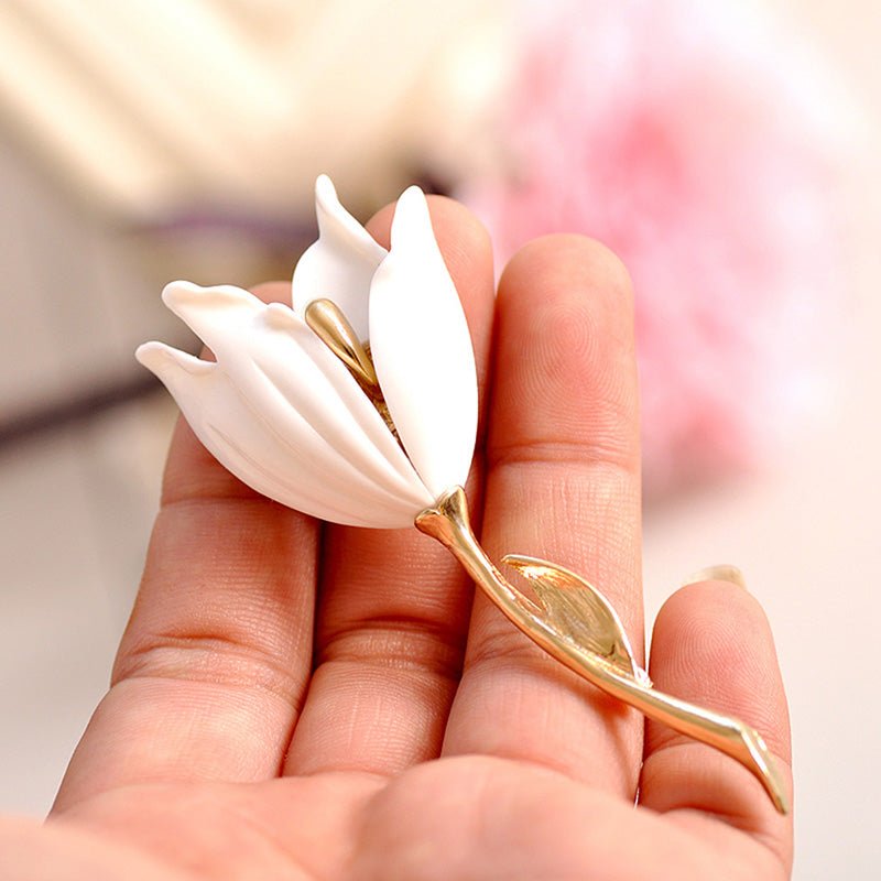 Simple Korean Tulip Brooch - Broochs- Brooch - Broochs -