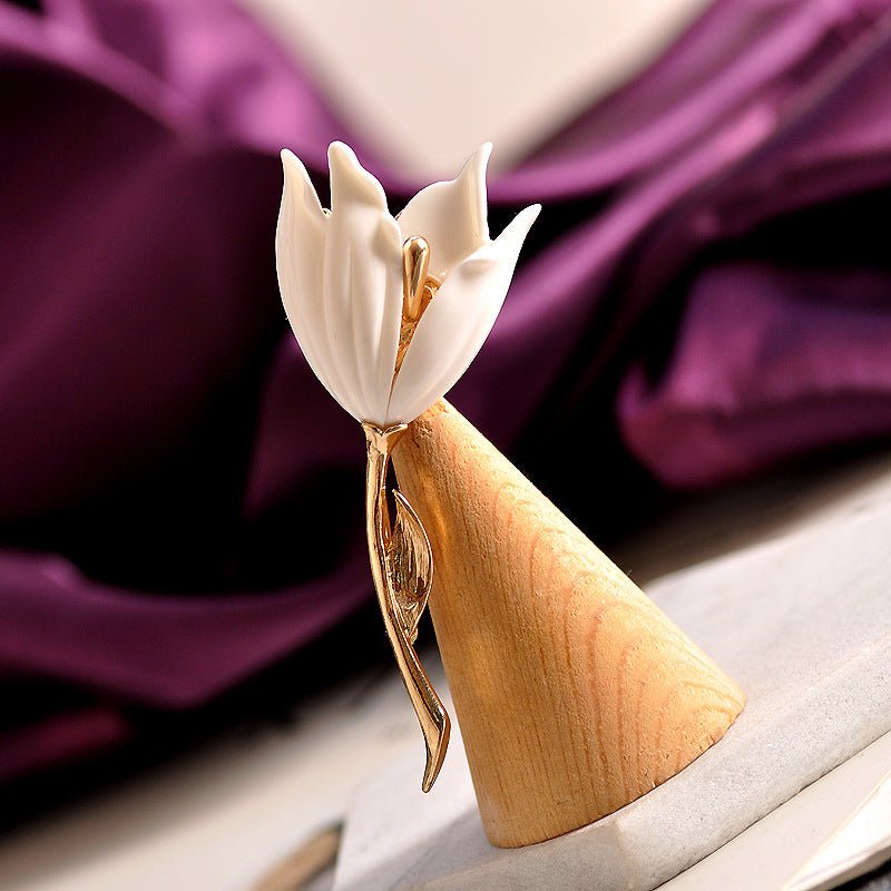Simple Korean Tulip Brooch - Broochs- Brooch - Broochs -
