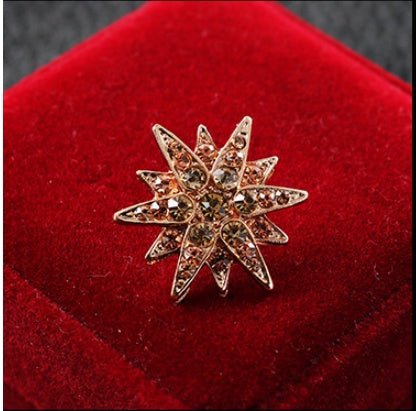 Six-pointed Star Small Brooch Collar Pin Male Shirt Collar Button - Broochs- Brooch - Broochs -