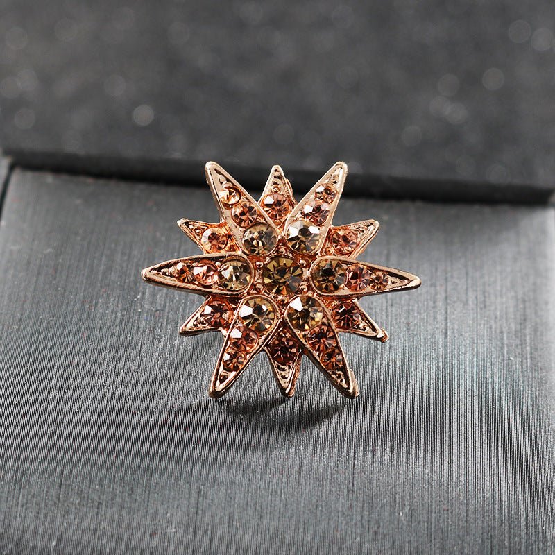 Six-pointed Star Small Brooch Collar Pin Male Shirt Collar Button - Broochs- Brooch - Broochs -