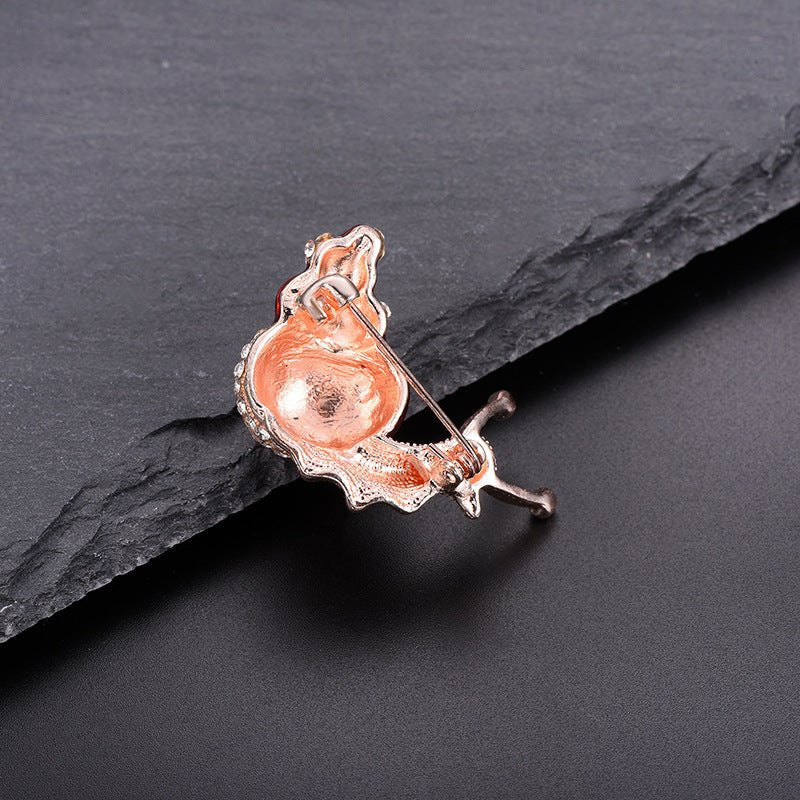 Small Snail Corsage Zinc Alloy Dripping Animal Brooch - Broochs- Brooch - Broochs -
