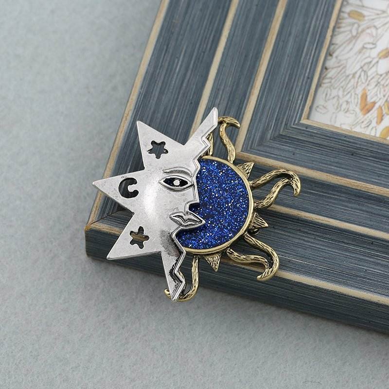Starry sky sun stars brooch - Broochs- Brooch - Broochs -