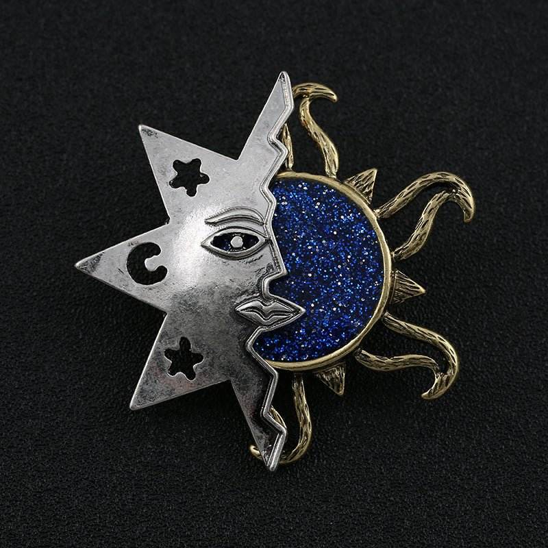 Starry sky sun stars brooch - Broochs- Brooch - Broochs -