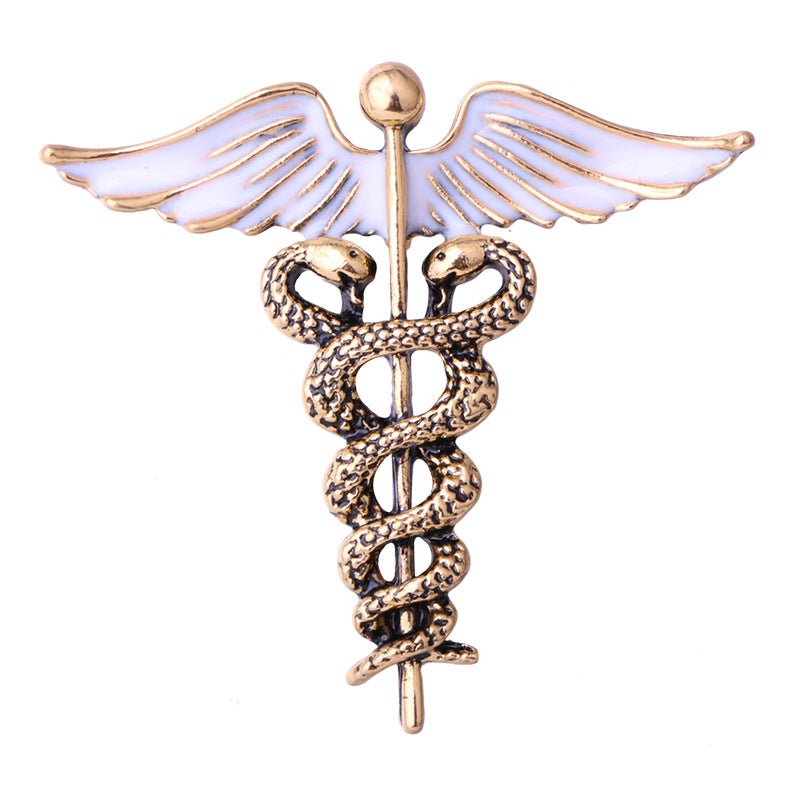 Vintage Alloy Dripping Oil Snake-shaped Animal Brooch, Angel Wings Snake - Broochs- Brooch - Broochs -