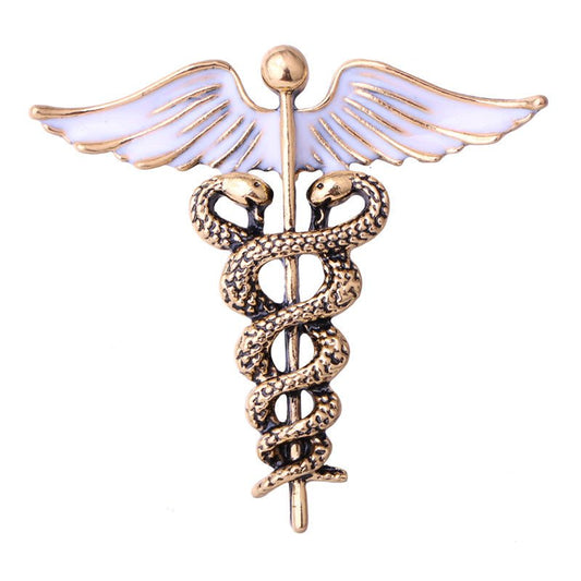 Vintage Alloy Dripping Oil Snake-shaped Animal Brooch, Angel Wings Snake - Broochs- Brooch - Broochs -