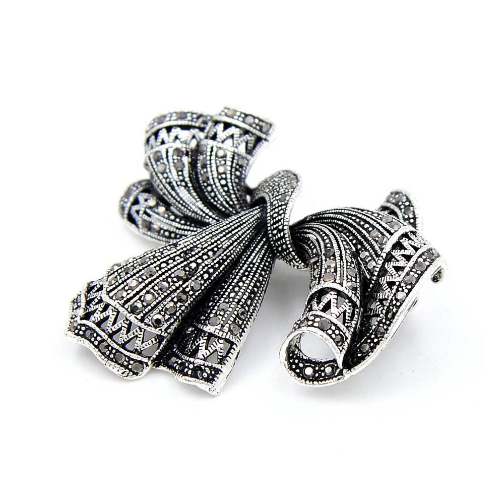 Vintage Bow Alloy Brooch Lady's Suit - Broochs- Brooch - Broochs -