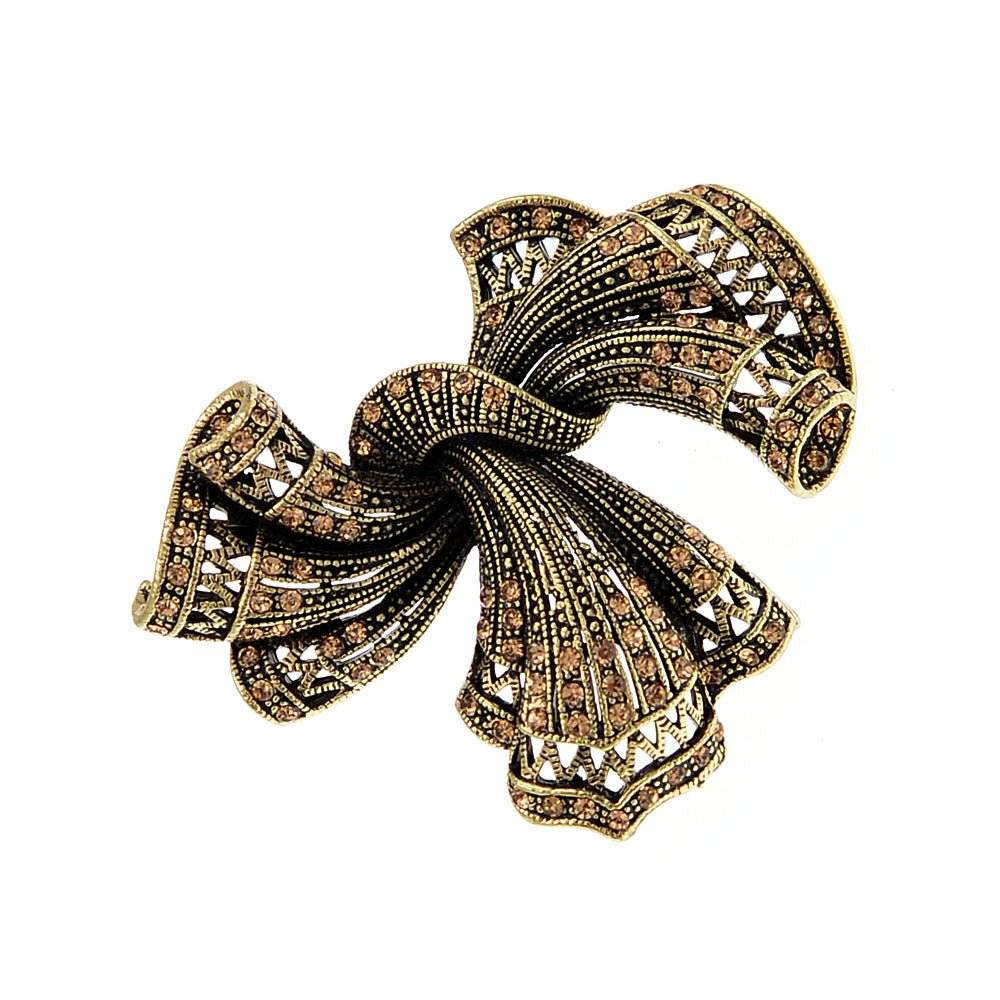 Vintage Bow Alloy Brooch Lady's Suit - Broochs- Brooch - Broochs -