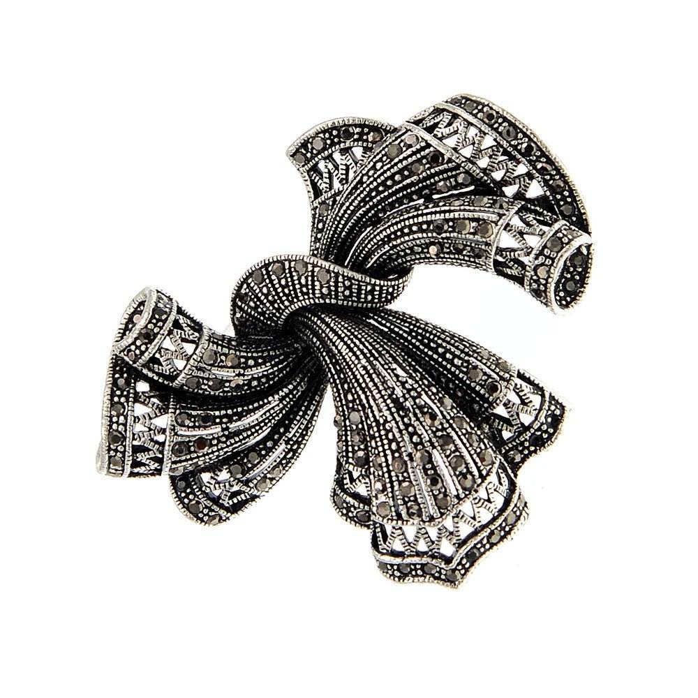 Vintage Bow Alloy Brooch Lady's Suit - Broochs- Brooch - Broochs -