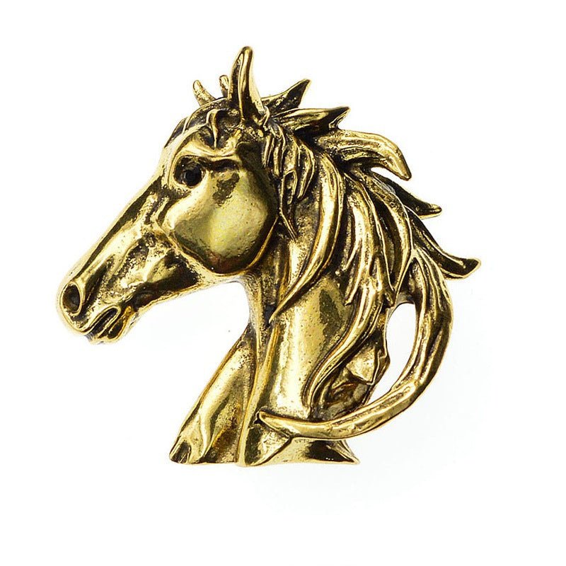 Vintage Fashion Horse Head Men Women Brooch - Broochs- Brooch - Broochs -