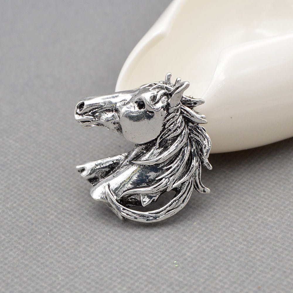 Vintage Fashion Horse Head Men Women Brooch - Broochs- Brooch - Broochs -